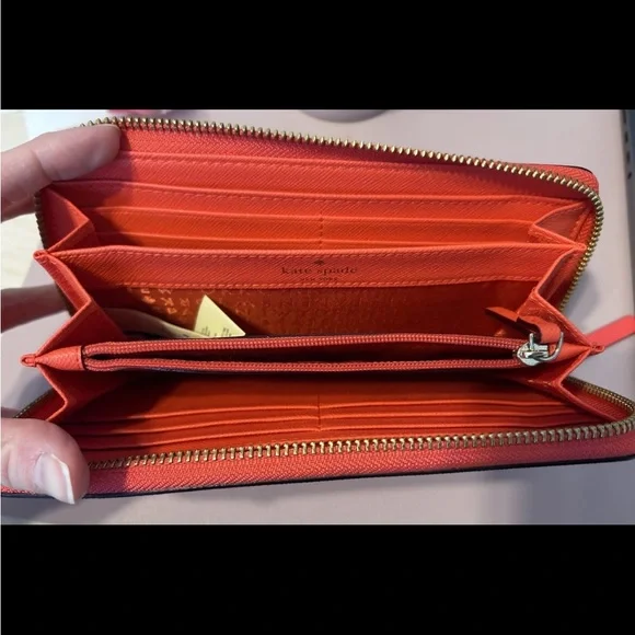 Pink Kate Spade Leather Cupcake Zip Around Wallet - Picture 5 of 5